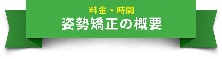 料金・時間姿勢矯正の概要